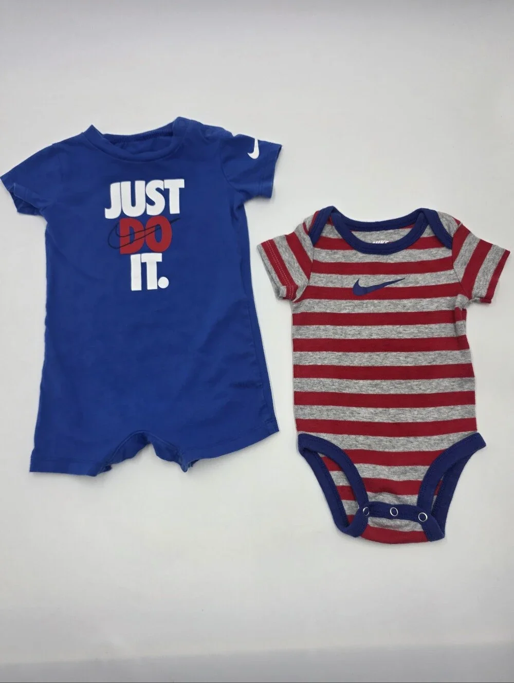 Nike baby boy bodysuit and romper bundle size 6 months